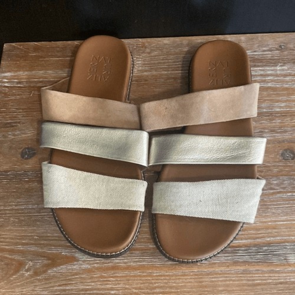 Naturalizer sandals tri-color kellie slide